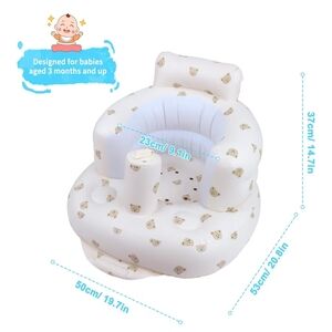 Baby Inflatable Seat with Bear Print